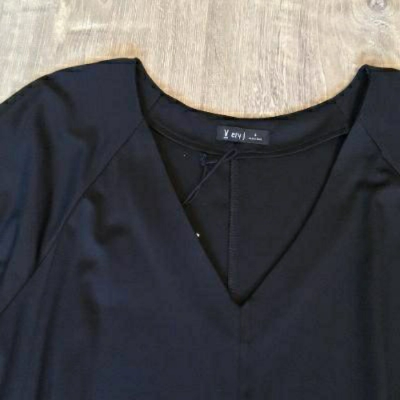 LAST 1❗VERY J Nordstrom Chic Oversized Black Shirt Dress - Picture 11 of 13
